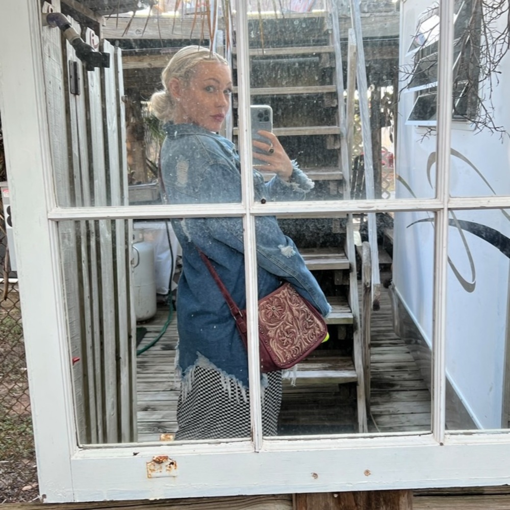 Oversized Distressed Denim Jacket